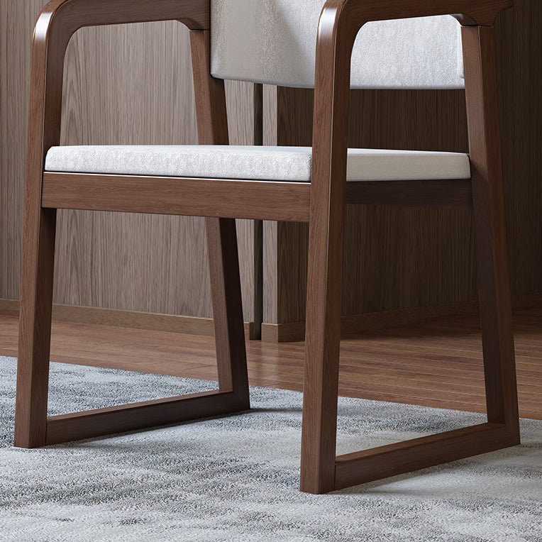 Scandinavische houten keuken eetkamerstoel open achterste stoel