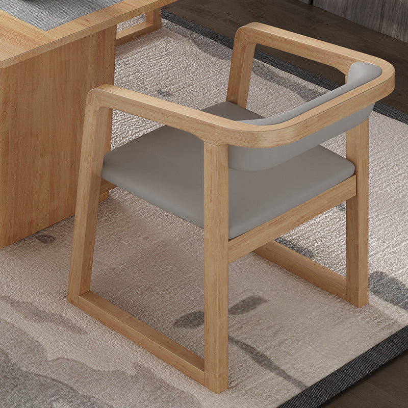 Scandinavische houten keuken eetkamerstoel open achterste stoel