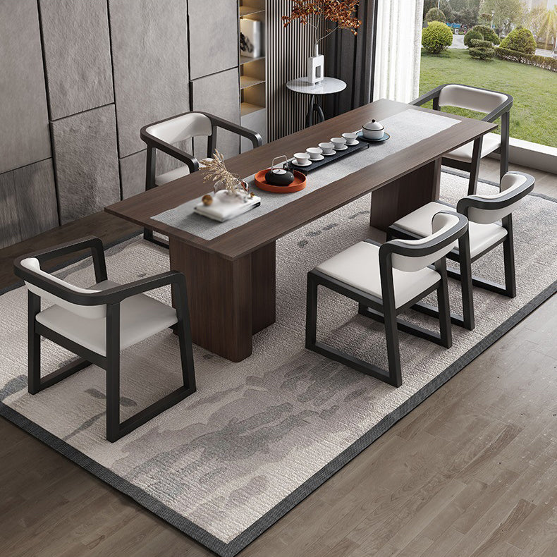 Scandinavische houten keuken eetkamerstoel open achterste stoel