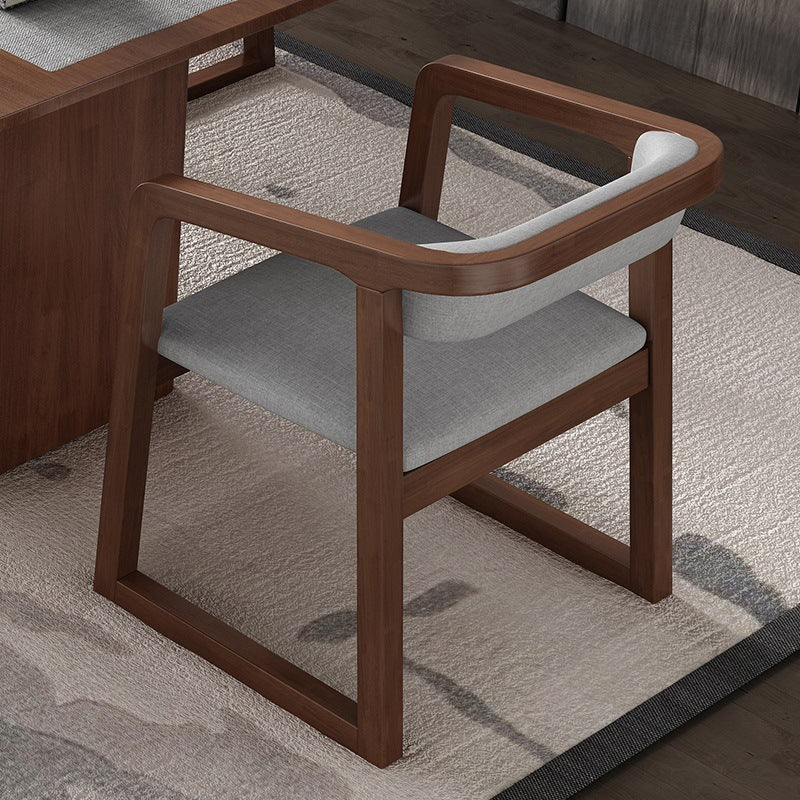 Scandinavische houten keuken eetkamerstoel open achterste stoel