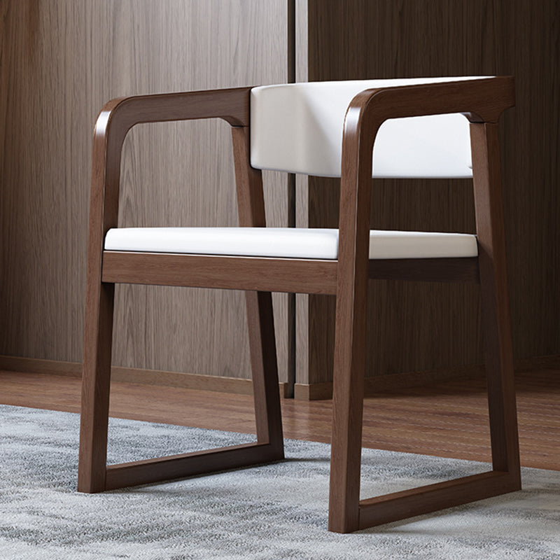 Scandinavische houten keuken eetkamerstoel open achterste stoel
