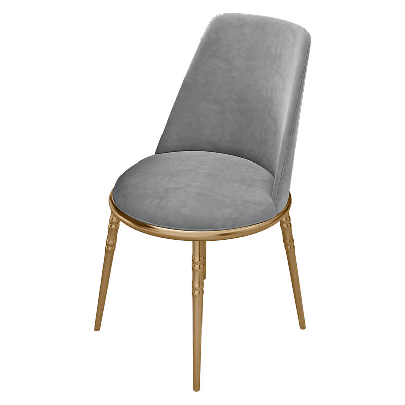 Silla lateral escandinava de piel sintética para el hogar, silla con respaldo sólido sin brazos