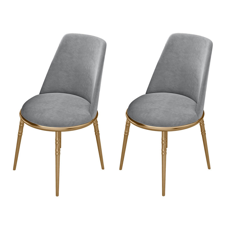 Silla lateral escandinava de piel sintética para el hogar, silla con respaldo sólido sin brazos