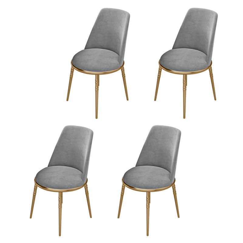 Silla lateral escandinava de piel sintética para el hogar, silla con respaldo sólido sin brazos