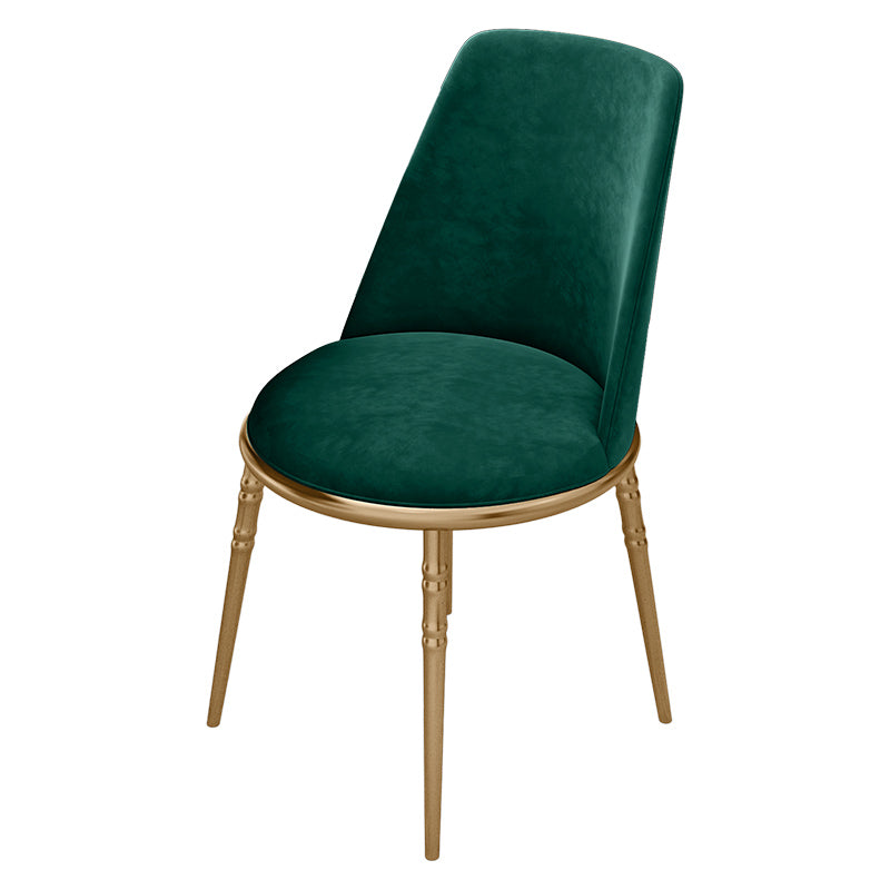Silla lateral escandinava de piel sintética para el hogar, silla con respaldo sólido sin brazos
