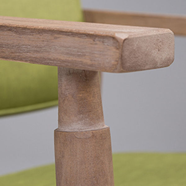 Silla de comedor con brazo abierto para cafetería de granja, acabado mate de cuero