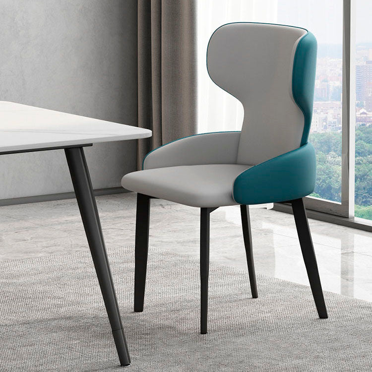 Sedie da pranzo in stile moderno sedie a bracciole con gambe in metallo per cucina