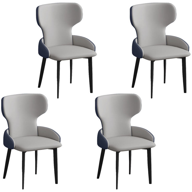 Sedie da pranzo in stile moderno sedie a bracciole con gambe in metallo per cucina