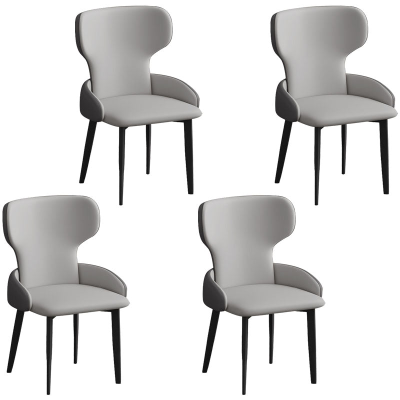 Sedie da pranzo in stile moderno sedie a bracciole con gambe in metallo per cucina