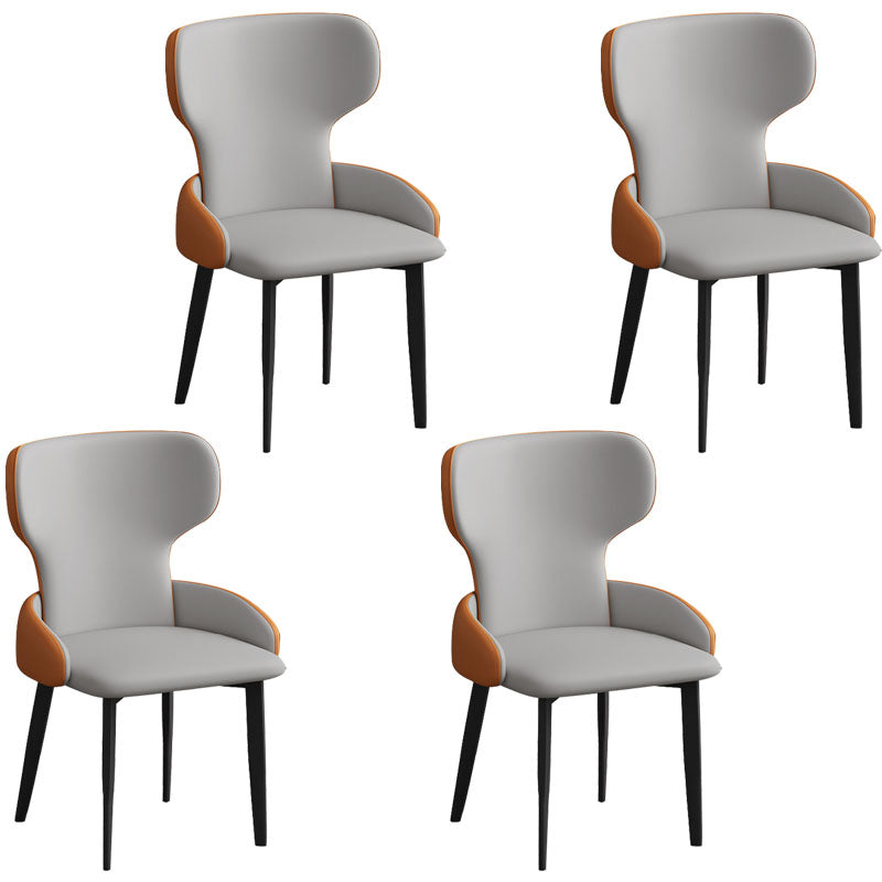 Sedie da pranzo in stile moderno sedie a bracciole con gambe in metallo per cucina