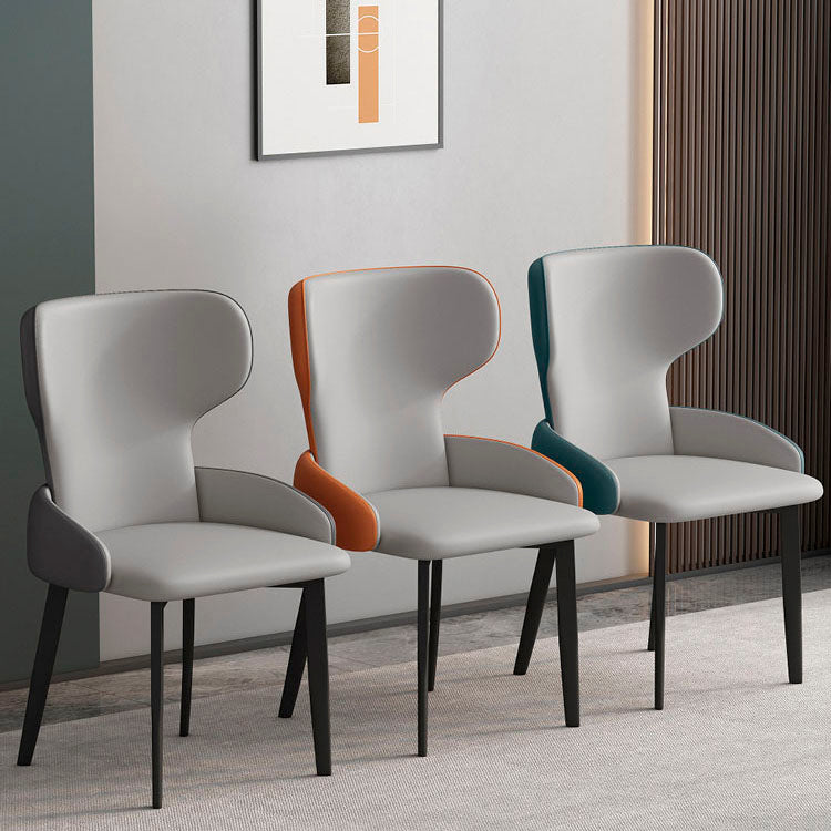 Sedie da pranzo in stile moderno sedie a bracciole con gambe in metallo per cucina