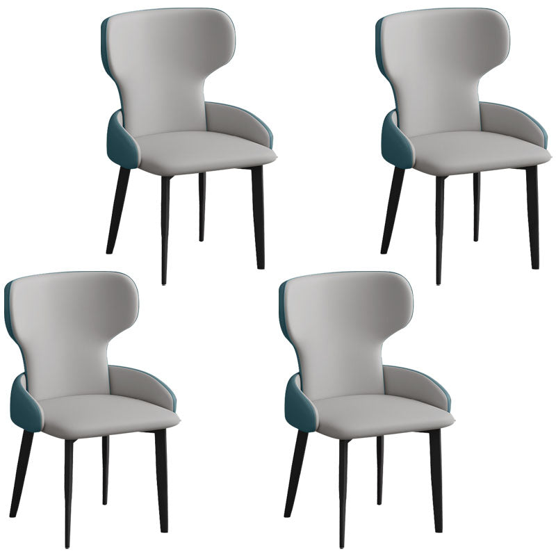 Sedie da pranzo in stile moderno sedie a bracciole con gambe in metallo per cucina