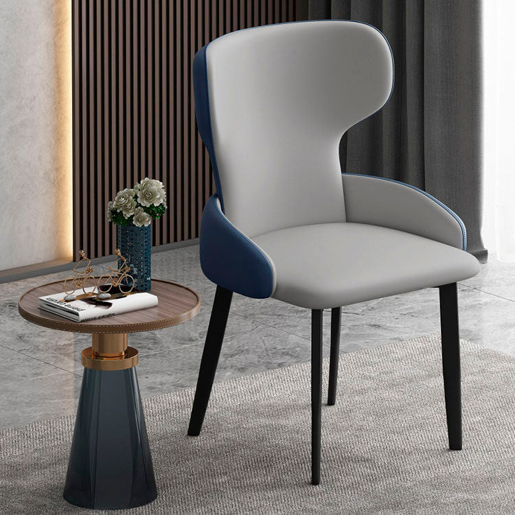 Sedie da pranzo in stile moderno sedie a bracciole con gambe in metallo per cucina