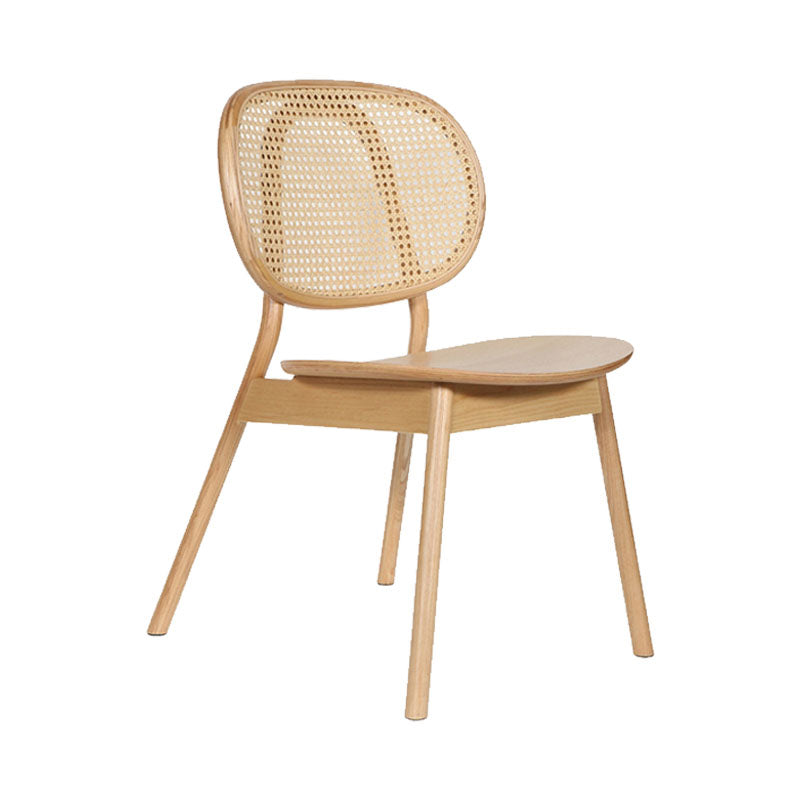 Silla de comedor de madera tradicional, silla lateral trasera King Louis