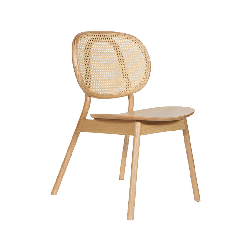 Silla de comedor de madera tradicional, silla lateral trasera King Louis