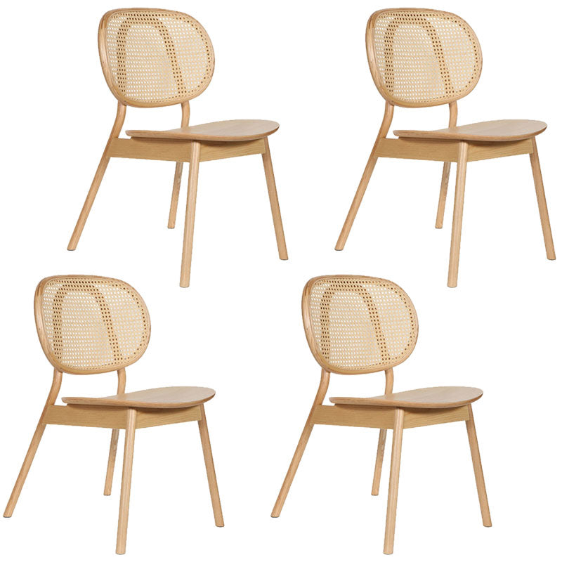Silla de comedor de madera tradicional, silla lateral trasera King Louis