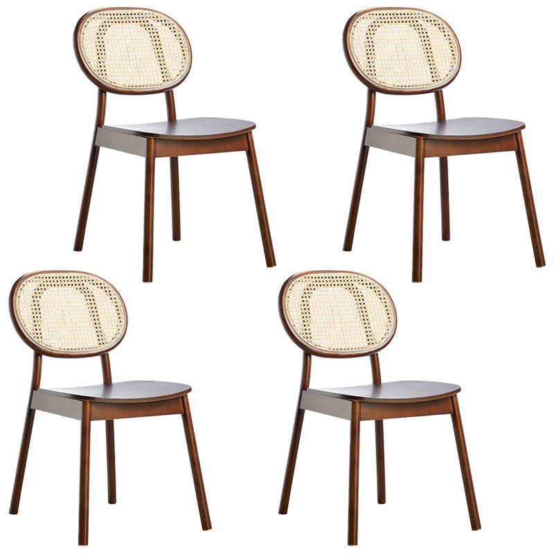 Silla de comedor de madera tradicional, silla lateral trasera King Louis
