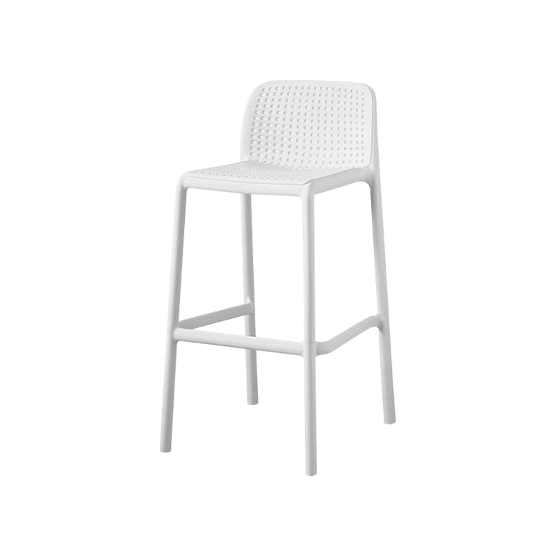 Scandinavian Plastic Dining Room Armless Stool Low Back Bar Stool for Kitchen