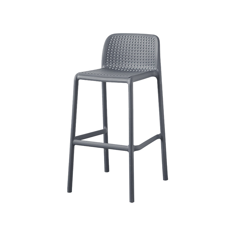 Scandinavian Plastic Dining Room Armless Stool Low Back Bar Stool for Kitchen