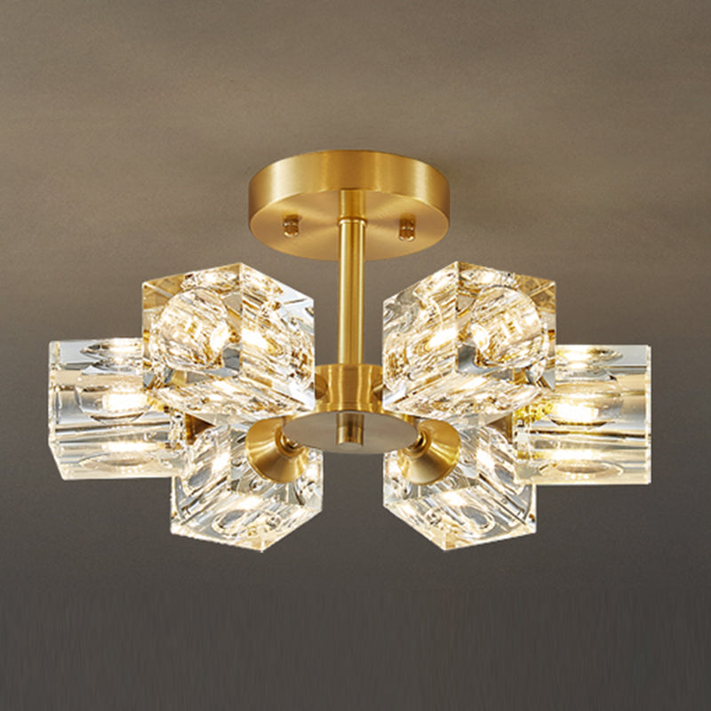 Colonial Style Geometry Ceiling Fixtures Metal Ceiling Flush Mount in Bronze