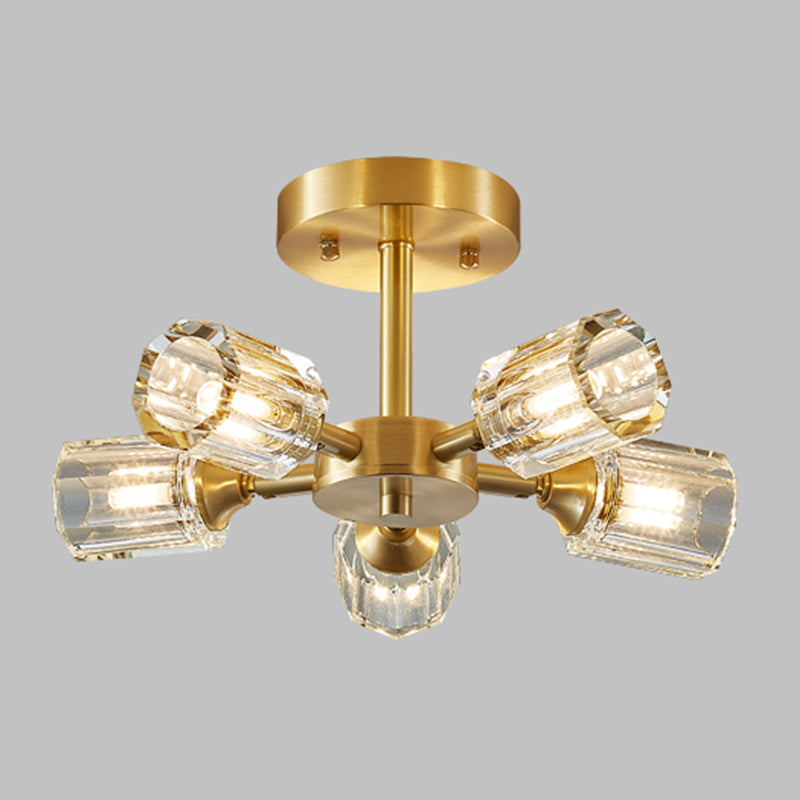 Colonial Style Geometry Ceiling Fixtures Metal Ceiling Flush Mount in Bronze