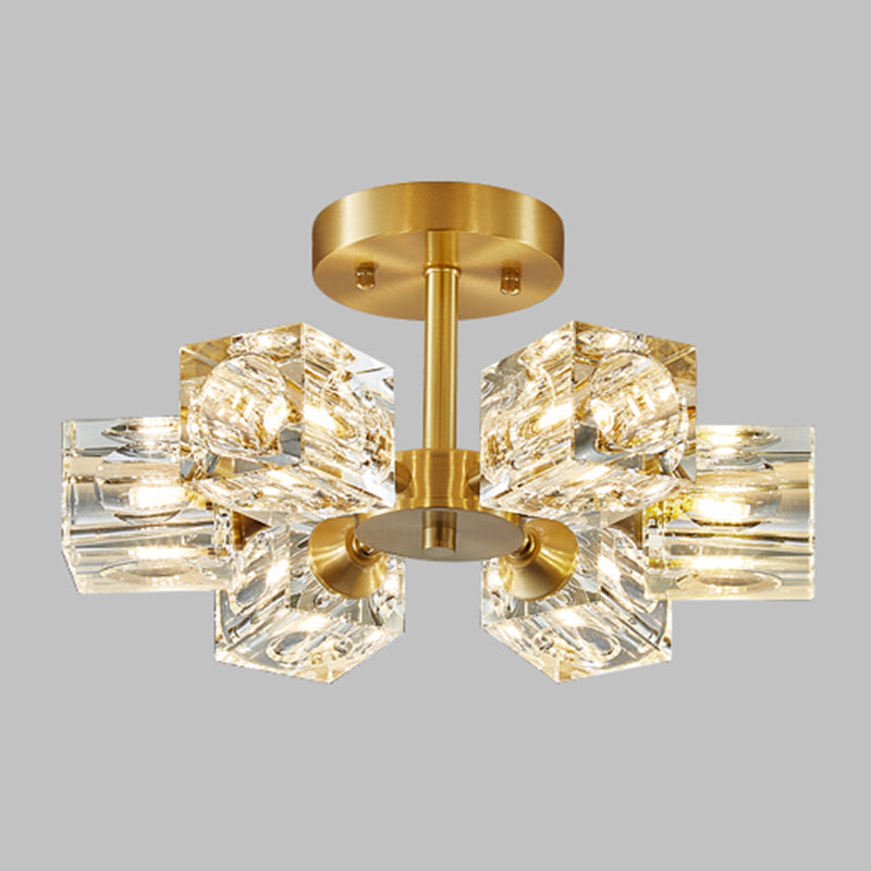 Colonial Style Geometry Ceiling Fixtures Metal Ceiling Flush Mount in Bronze