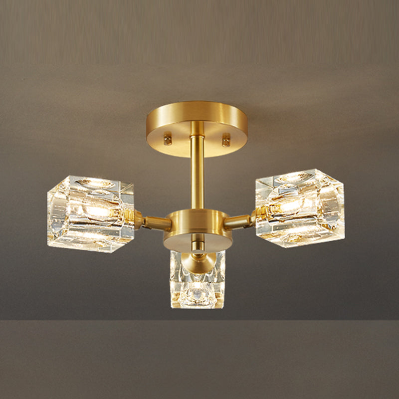 Colonial Style Geometry Ceiling Fixtures Metal Ceiling Flush Mount in Bronze