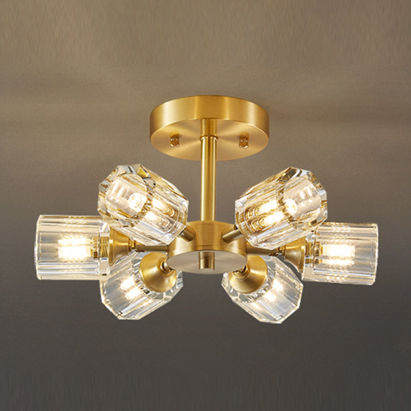 Colonial Style Geometry Ceiling Fixtures Metal Ceiling Flush Mount in Bronze