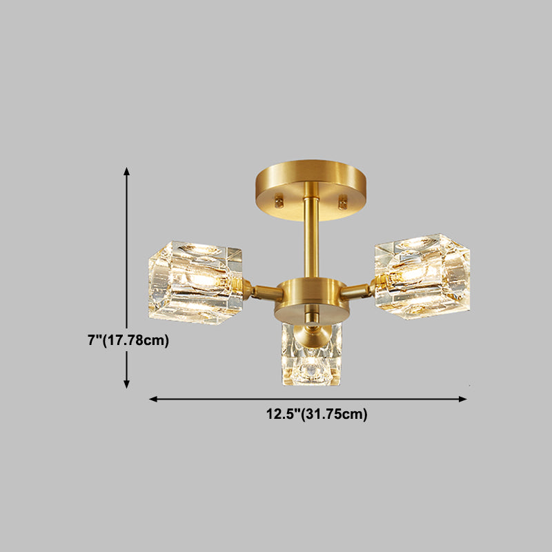 Colonial Style Geometry Ceiling Fixtures Metal Ceiling Flush Mount in Bronze