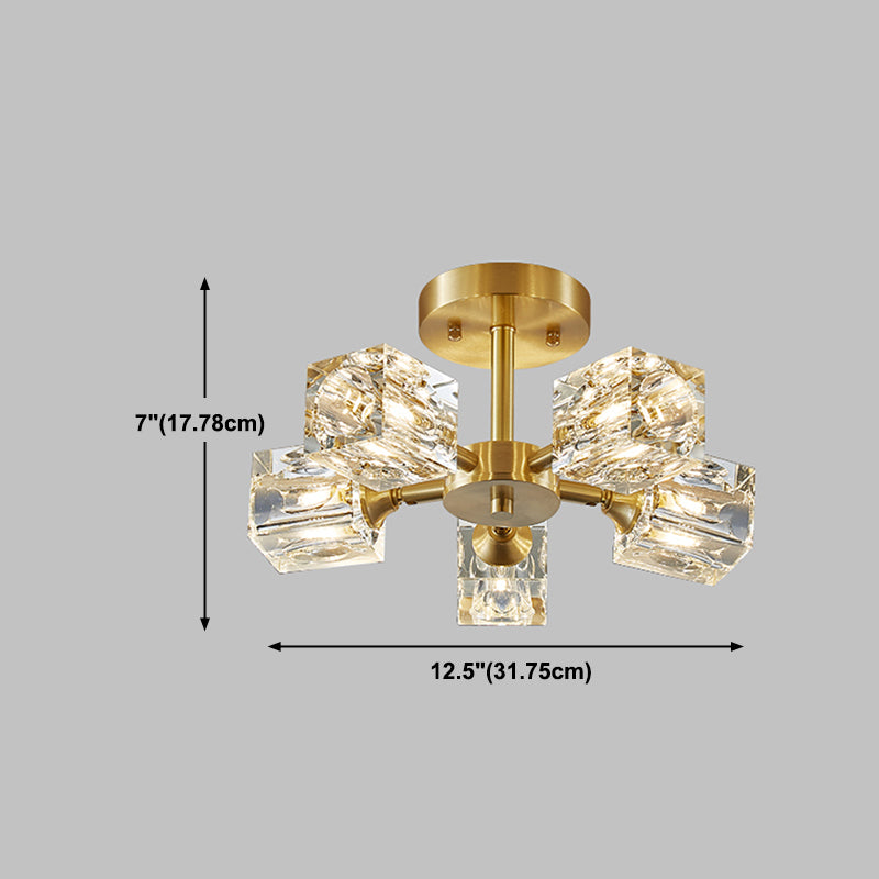 Colonial Style Geometry Ceiling Fixtures Metal Ceiling Flush Mount in Bronze