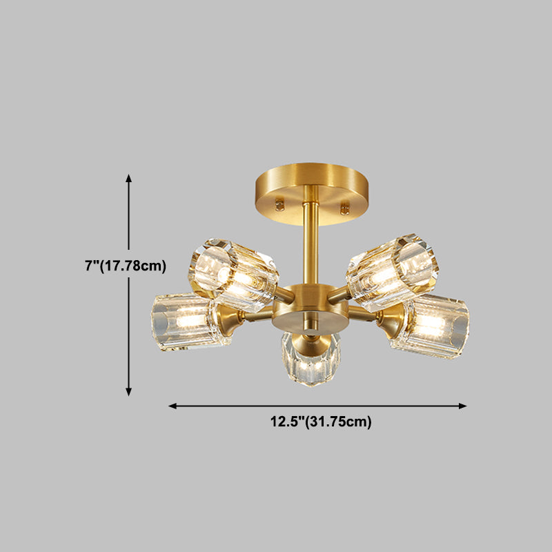 Colonial Style Geometry Ceiling Fixtures Metal Ceiling Flush Mount in Bronze