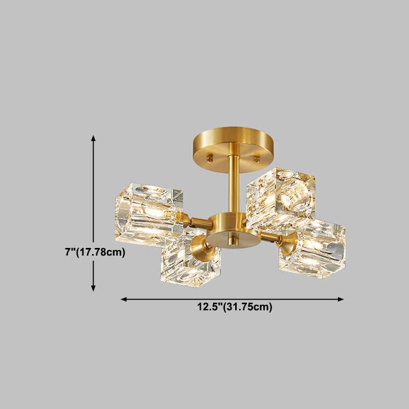 Colonial Style Geometry Ceiling Fixtures Metal Ceiling Flush Mount in Bronze