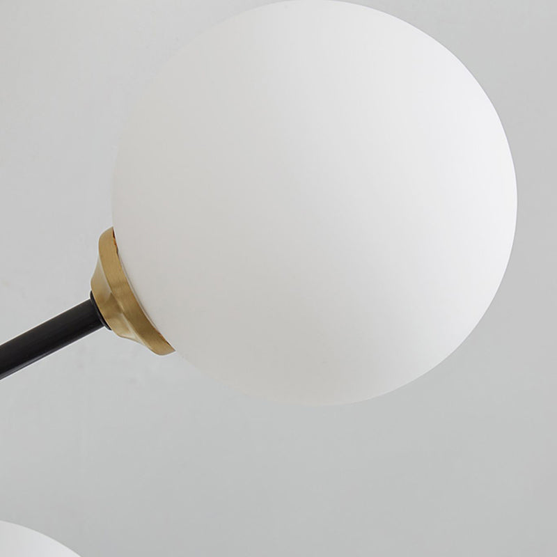 Luz de techo de bola de vidrio Luz de montaje de semi descarga posmoderna para sala de estar para sala de estar