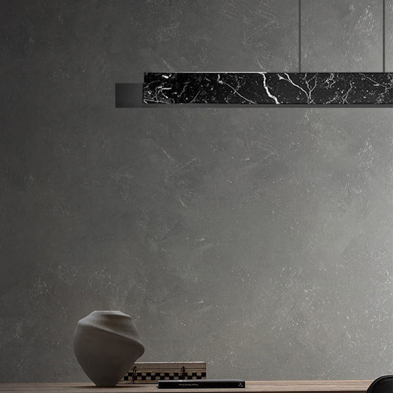 Colgante de la isla recta de latón de la isla de estilo moderno con mármol para el comedor