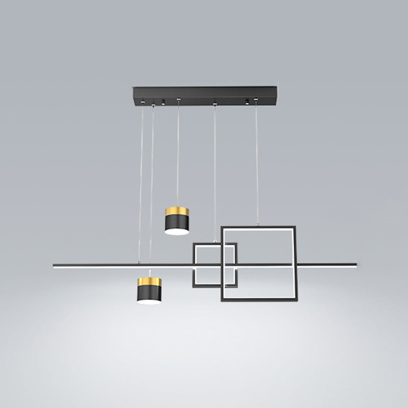 Modern Metal Island Light Geométrica 5 luces LED Island Colgante para comedor