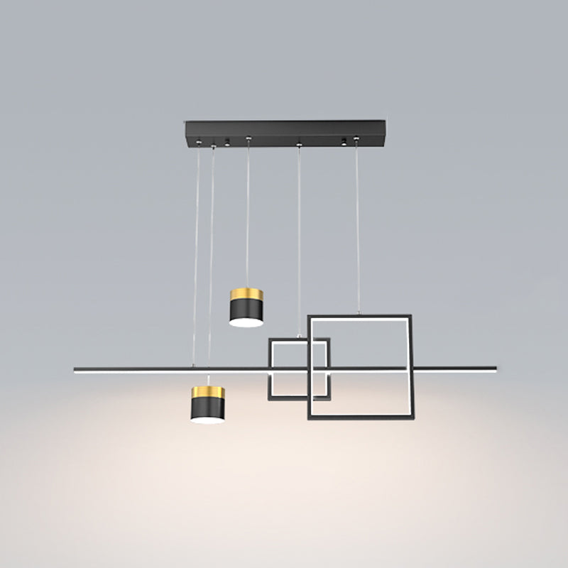 Modern Metal Island Light Geométrica 5 luces LED Island Colgante para comedor