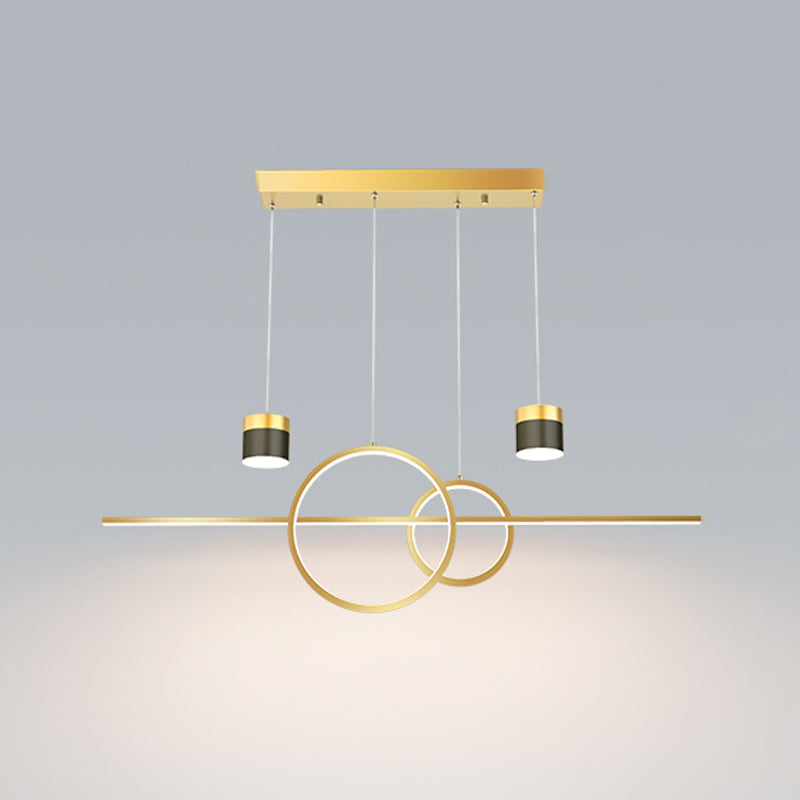 Modern Metal Island Light Geométrica 5 luces LED Island Colgante para comedor