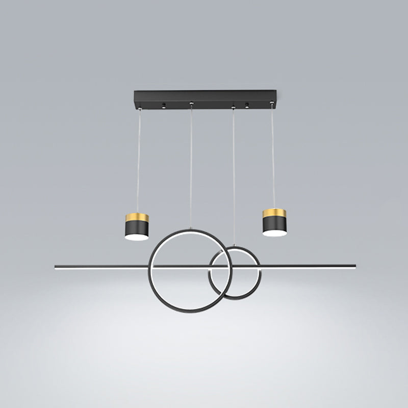 Modern Metal Island Light Geométrica 5 luces LED Island Colgante para comedor