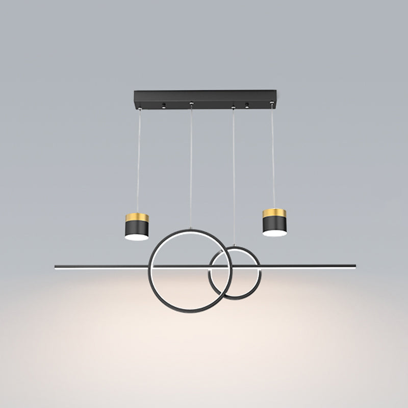 Modern Metal Island Light Geométrica 5 luces LED Island Colgante para comedor