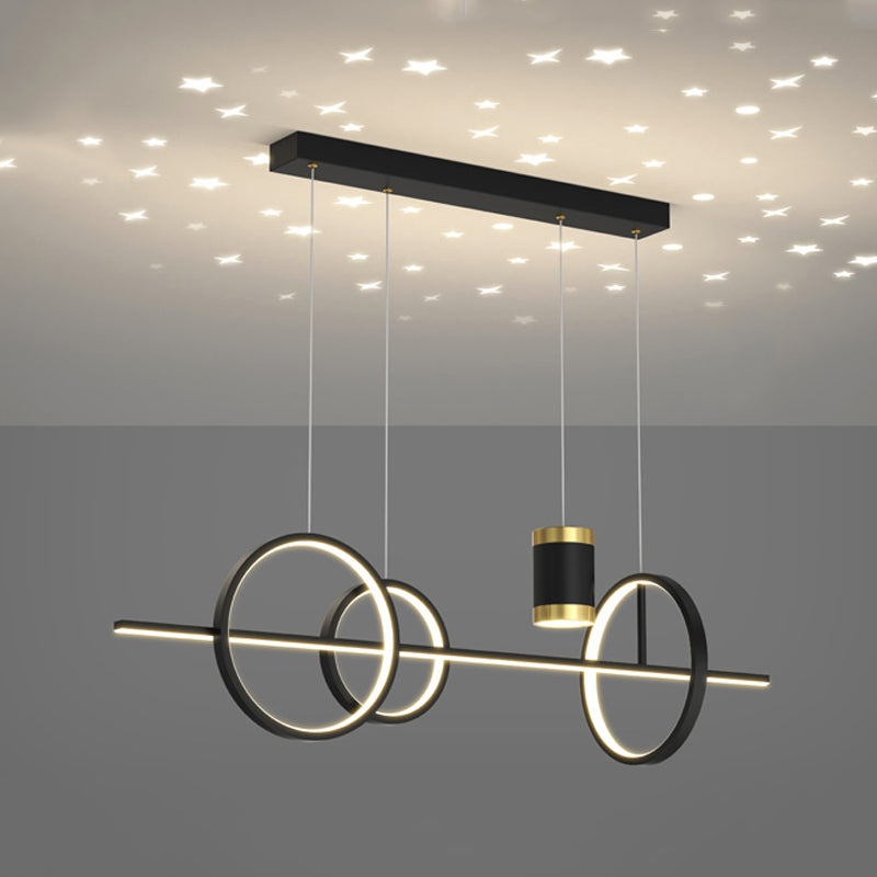 Modern Metal Island Light Geométrico Multi Light LED PRIGHT para dormitorio