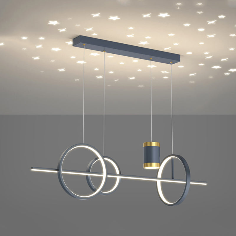 Modern Metal Island Light Geométrico Multi Light LED PRIGHT para dormitorio