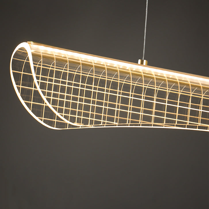 Estilo moderno Metal Island Light Geométrico 1 Pense de la isla ligera para sala de estar