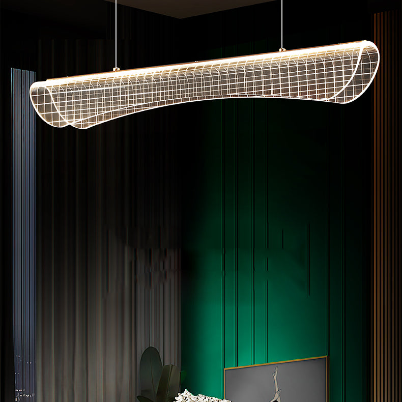 Estilo moderno Metal Island Light Geométrico 1 Pense de la isla ligera para sala de estar