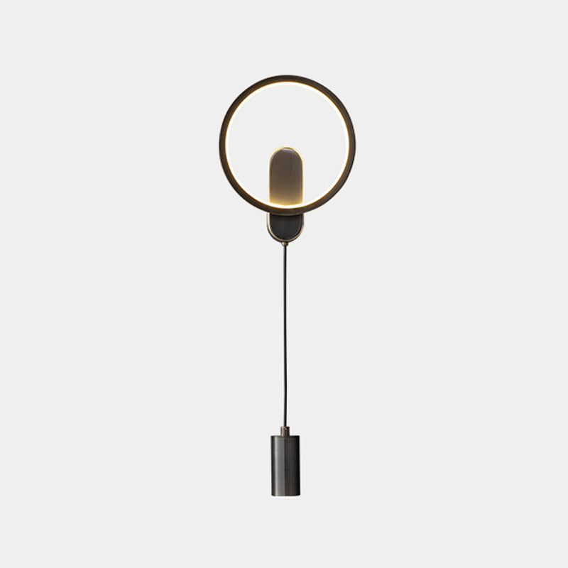 Luz de pared LED de latón moderna Geométrica 31 "Disconámbate de pared de alta lectura para sala de estar