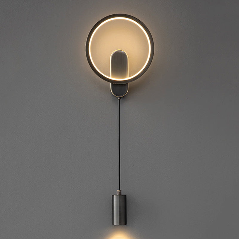 Luz de pared LED de latón moderna Geométrica 31 "Disconámbate de pared de alta lectura para sala de estar