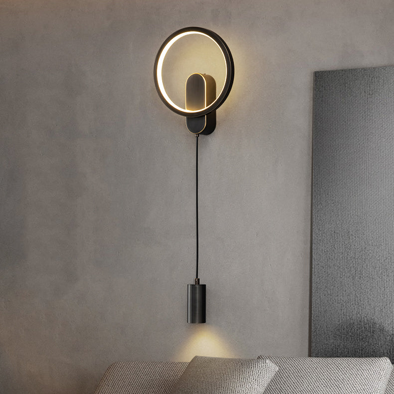 Luz de pared LED de latón moderna Geométrica 31 "Disconámbate de pared de alta lectura para sala de estar