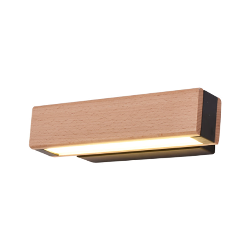 Luz de pared de estilo de estilo moderno forma de madera de madera de mono de pared de 1 luces