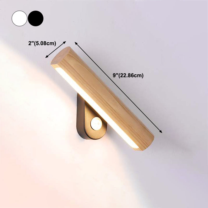 Luz de pared de estilo de estilo moderno forma de madera de madera de mono de pared de 1 luces