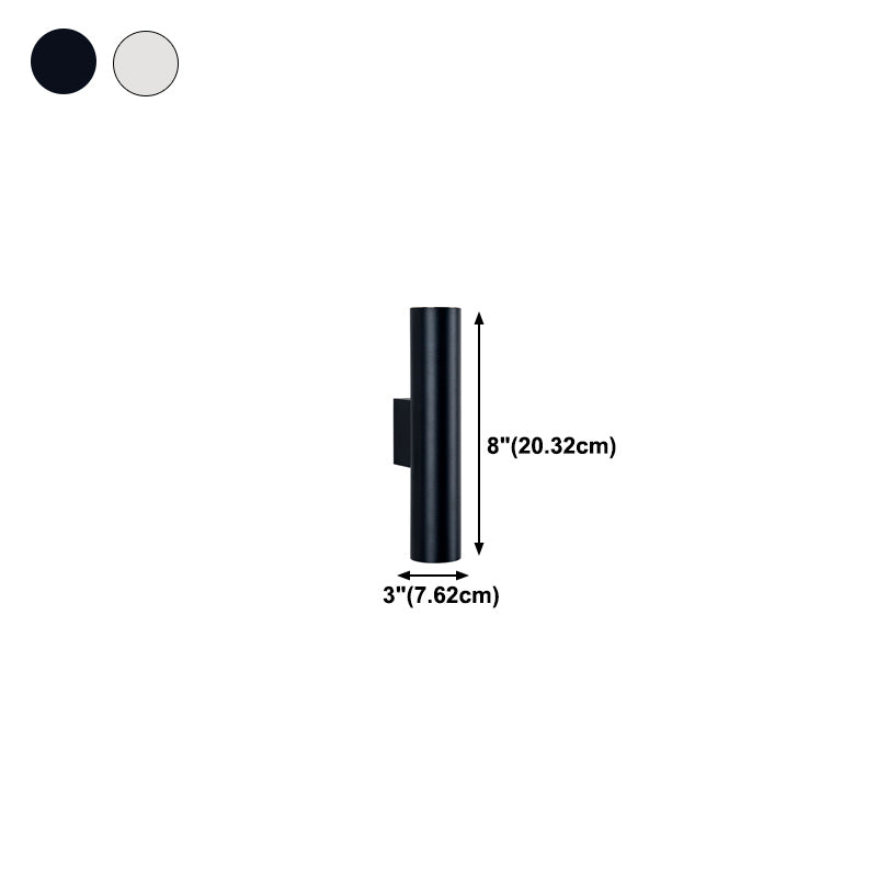 Cilíndrico de metal Luz de luz Luz de luz Nordic estilo LED de montaje de pared LED Lighture
