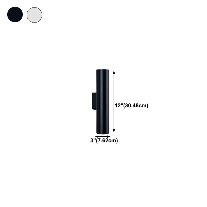 Cilíndrico de metal Luz de luz Luz de luz Nordic estilo LED de montaje de pared LED Lighture